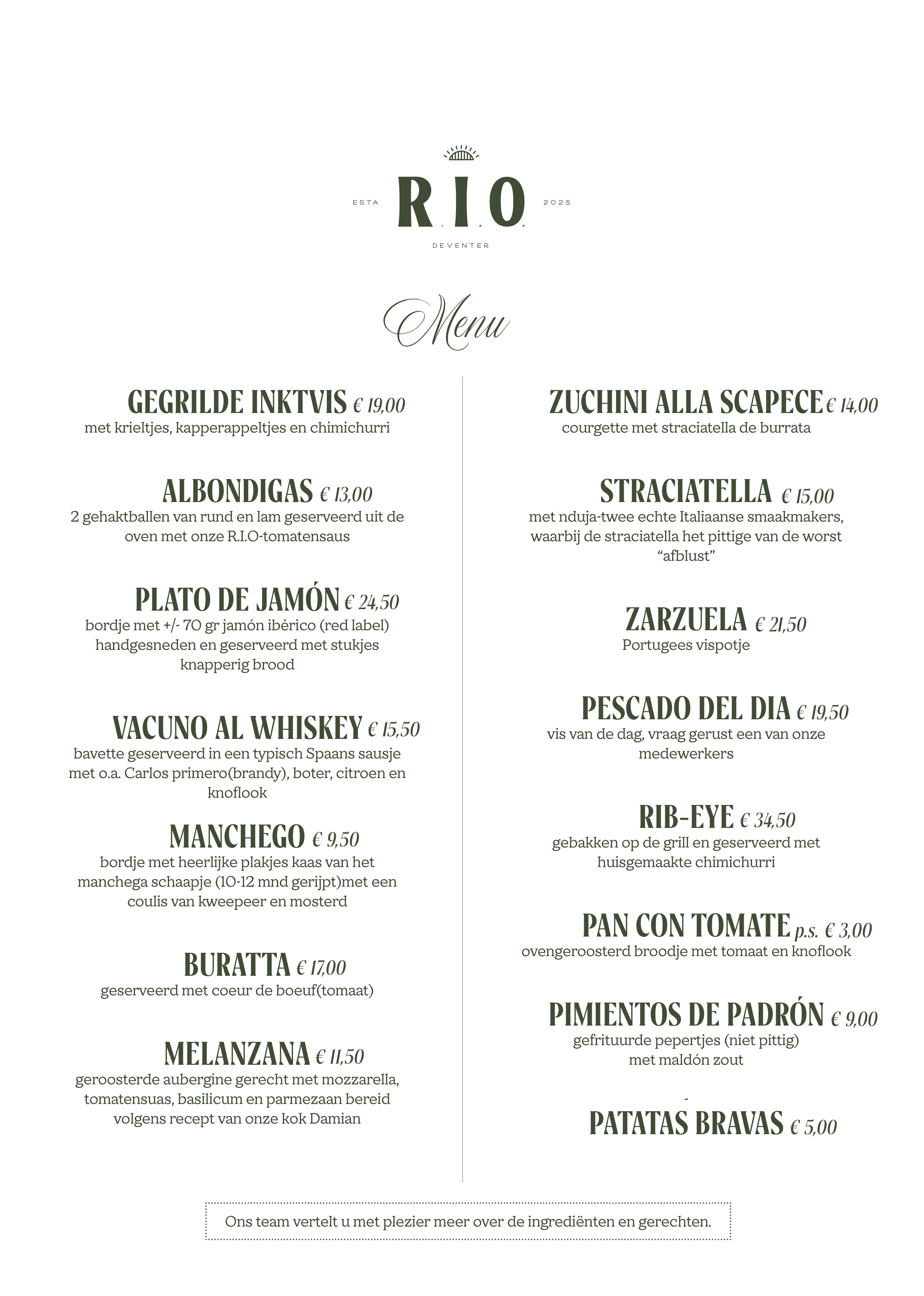 Menu R.I.O. Deventer pagina 2